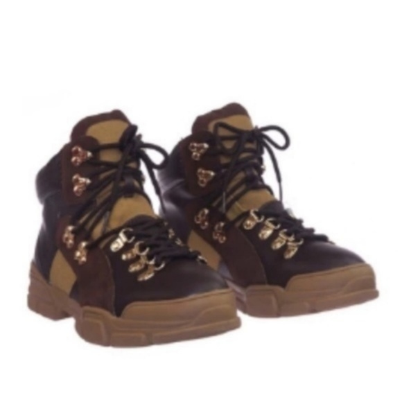 Chunky Sole Hiker Boots in White - Picture 4 of 6